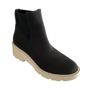 Vivaia Everly Platform Chunky Wedge Boots Lightweight Round Toe Black 43